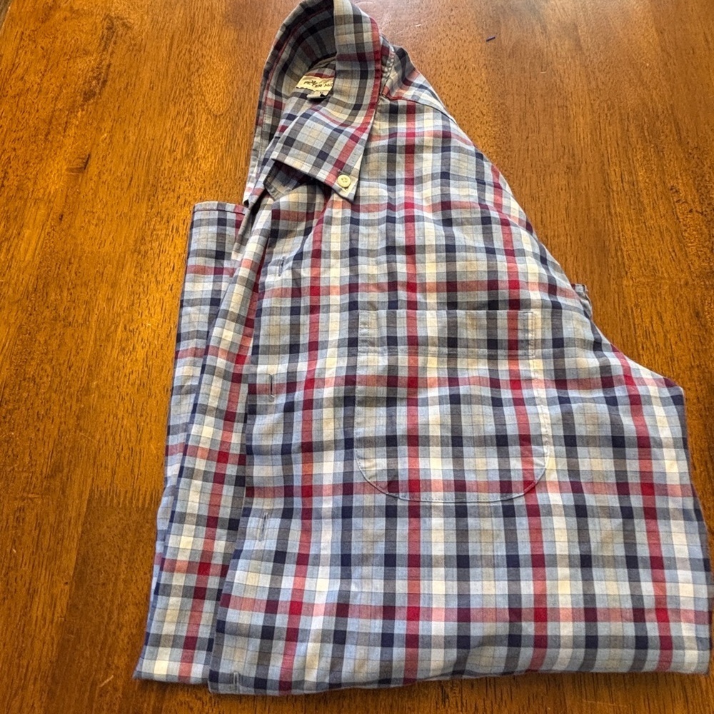 Peter Millar Multicolor Plaid Button-Down Shirt size medium great condition - Picture 5 of 5
